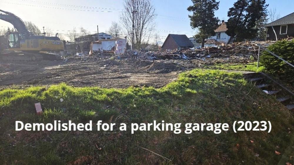 Demolition for a parking garage (2023)